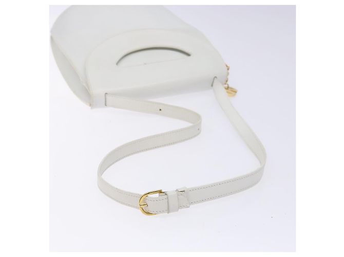 Céline Borsa a Spalla CELINE in Pelle Oro Bianco Auth 138388 D'oro - vista 7