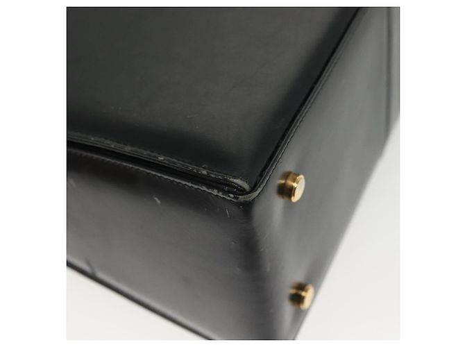 Borsa a mano in pelle Gancini Salvatore Ferragamo 2 in 1 Nero Oro Auth 136400 - vista 14