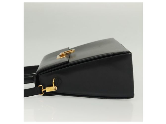 Borsa a mano in pelle Gancini Salvatore Ferragamo 2 in 1 Nero Oro Auth 136400 - vista 5