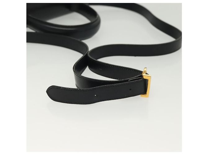 Borsa a mano in pelle Gancini Salvatore Ferragamo 2 in 1 Nero Oro Auth 136400 - vista 9