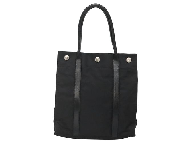 Borsa Tote Prada in Nylon Nero Argento Auth 139452 - vista 13