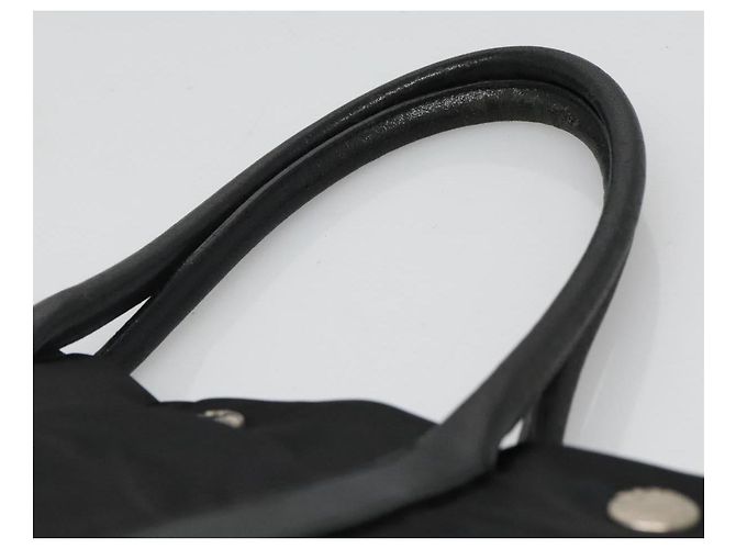 Borsa Tote Prada in Nylon Nero Argento Auth 139452 - vista 14