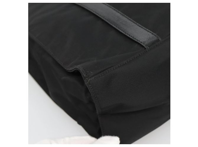 Borsa Tote Prada in Nylon Nero Argento Auth 139452 - vista 15