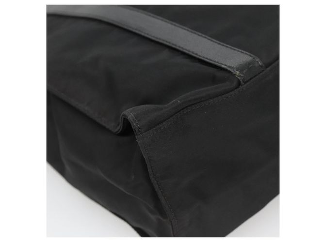 Borsa Tote Prada in Nylon Nero Argento Auth 139452 - vista 17