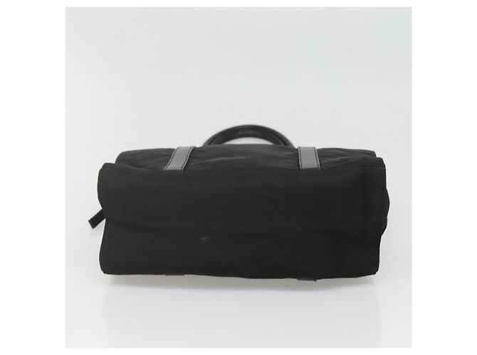 Borsa Tote Prada in Nylon Nero Argento Auth 139452 - vista 5