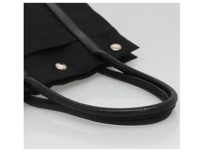 Borsa Tote Prada in Nylon Nero Argento Auth 139452 - vista 7