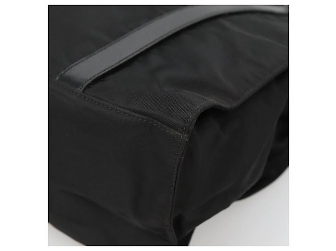 Borsa Tote Prada in Nylon Nero Argento Auth 139452 - vista 8