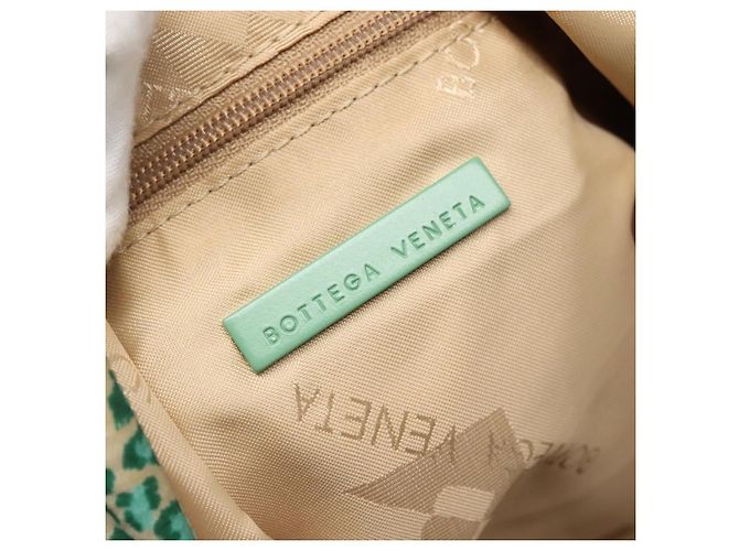 Autre Marque Borsa a spalla in nylon verde Auth sw1158 di BOTTEGA VENETA - vista 17
