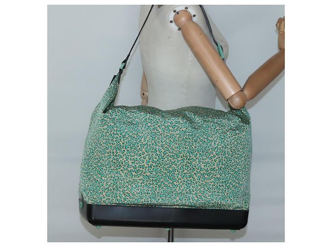 Autre Marque Borsa a spalla in nylon verde Auth sw1158 di BOTTEGA VENETA - vista 21