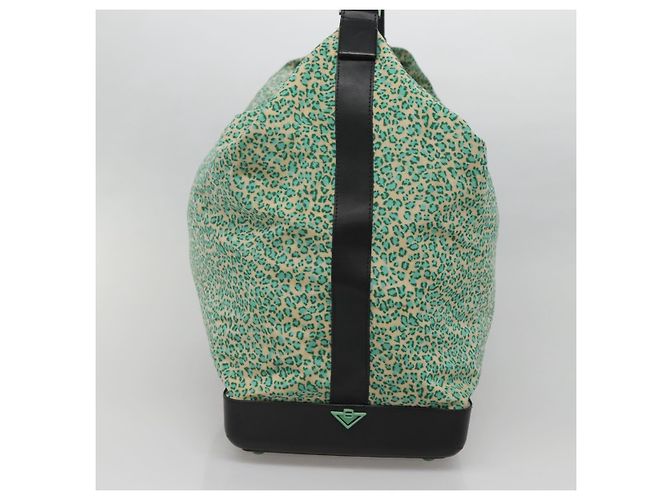 Autre Marque Borsa a spalla in nylon verde Auth sw1158 di BOTTEGA VENETA - vista 4