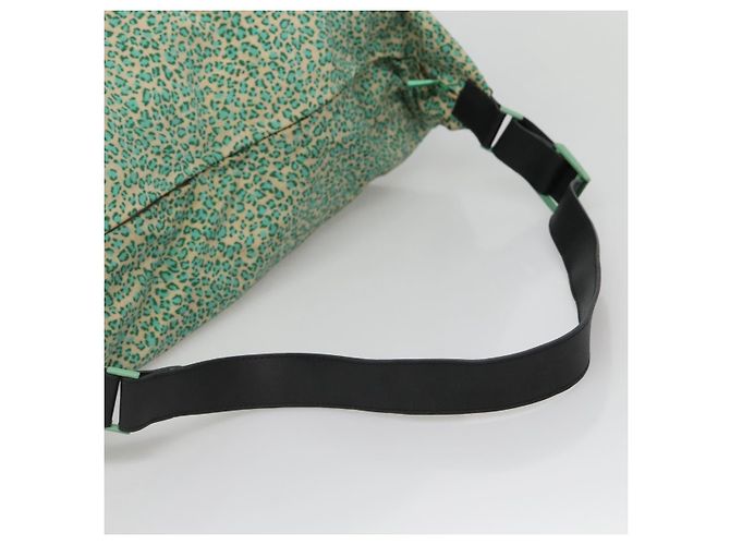Autre Marque Borsa a spalla in nylon verde Auth sw1158 di BOTTEGA VENETA - vista 7