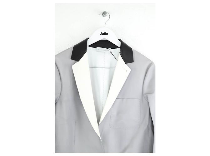 Maison Ullens Gray leather trench coat - view 2