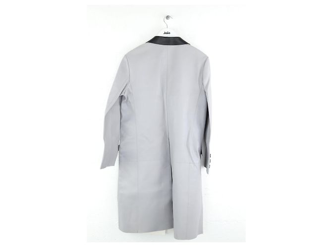 Maison Ullens Gray leather trench coat - view 3