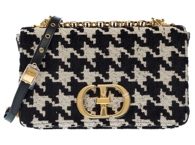 Borsa DIOR Dior Caro in Tweed Nero - 102839 - vista 3