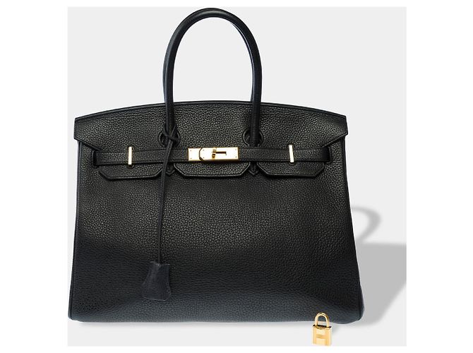 Hermès Borsa HERMES Birkin 35 in Pelle Nera - 102675 Nero - vista 3