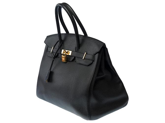 Hermès Borsa HERMES Birkin 35 in Pelle Nera - 102675 Nero - vista 5