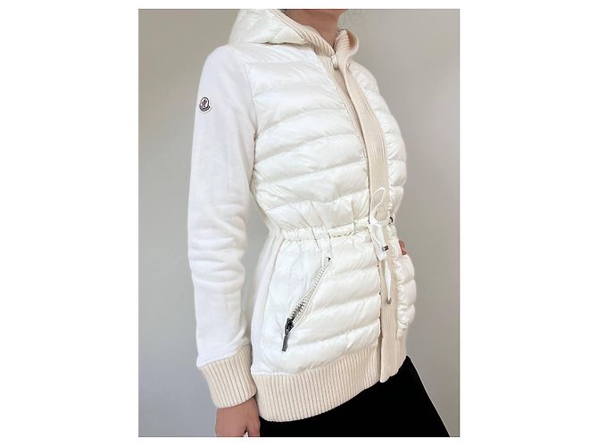Moncler-Jacke, Daunenjacke, Strickjacke. Weiß - Ansicht 10