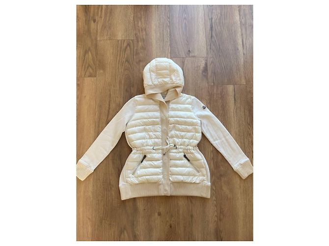 Moncler-Jacke, Daunenjacke, Strickjacke. Weiß - Ansicht 3