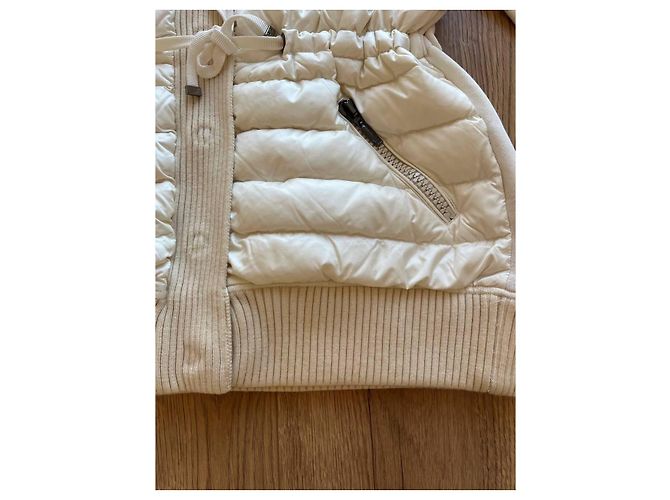 Moncler-Jacke, Daunenjacke, Strickjacke. Weiß - Ansicht 4