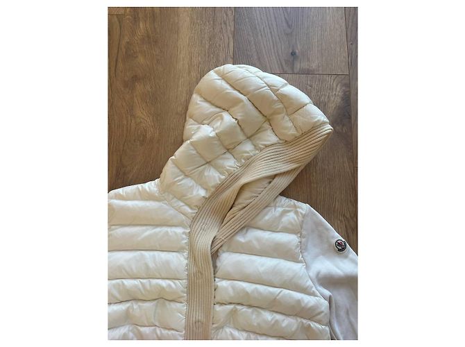 Moncler-Jacke, Daunenjacke, Strickjacke. Weiß - Ansicht 5