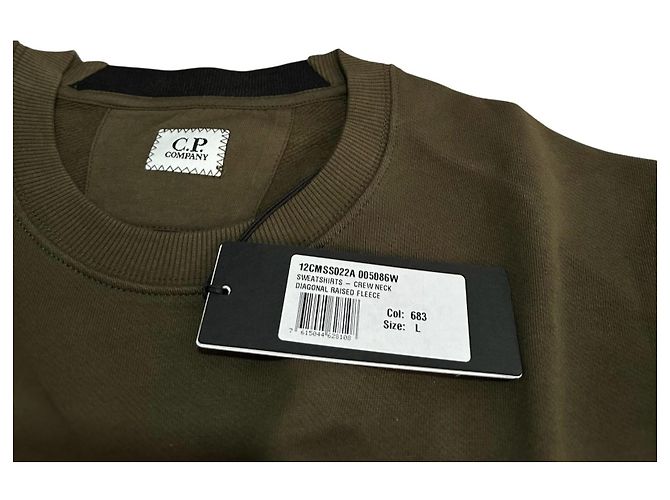 Moletom CP Company Diagonal Raised Fleece Verde - vista 7