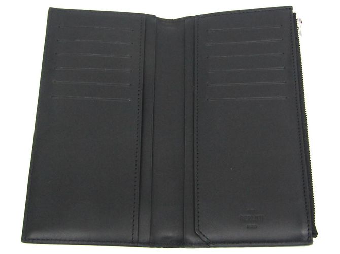 Portafoglio lungo da uomo Berluti Neo Santal Stamp Marrone Nero - vista 3