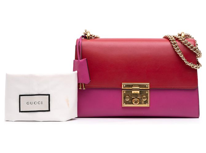 Gucci Pink Medium Bicolor Leder Padlock Schultertasche - Ansicht 10