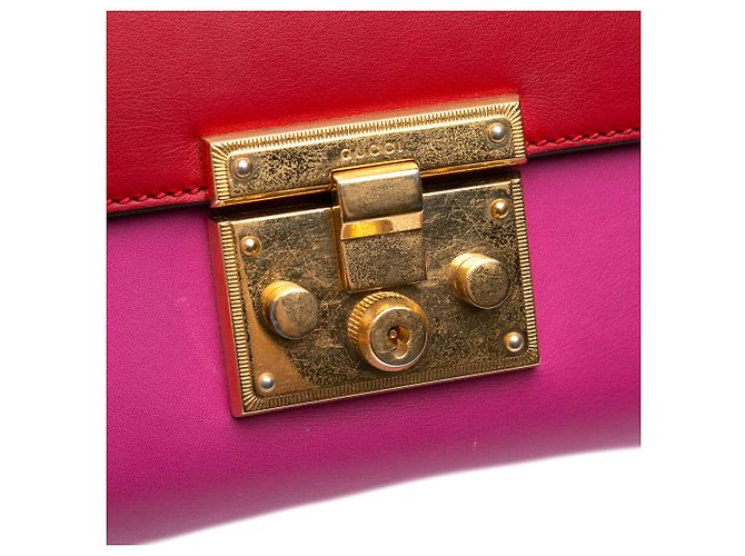 Gucci Pink Medium Bicolor Leder Padlock Schultertasche - Ansicht 8