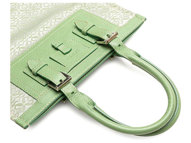 Bolso tote de lona Anagram verde LOEWE - vista 10