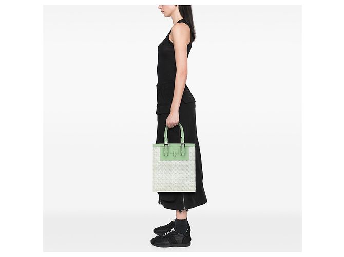 Bolso tote de lona Anagram verde LOEWE - vista 11