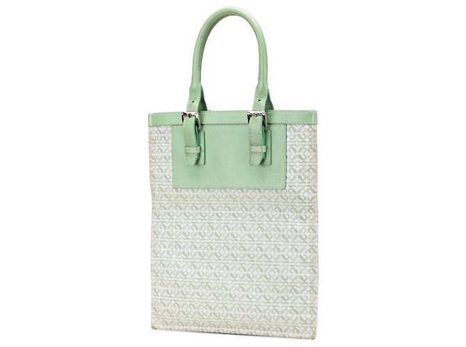 Bolso tote de lona Anagram verde LOEWE - vista 2