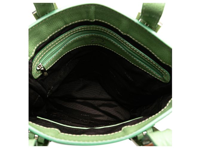 Bolso tote de lona Anagram verde LOEWE - vista 4