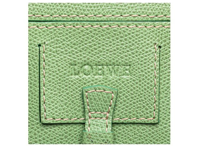 Bolso tote de lona Anagram verde LOEWE - vista 5