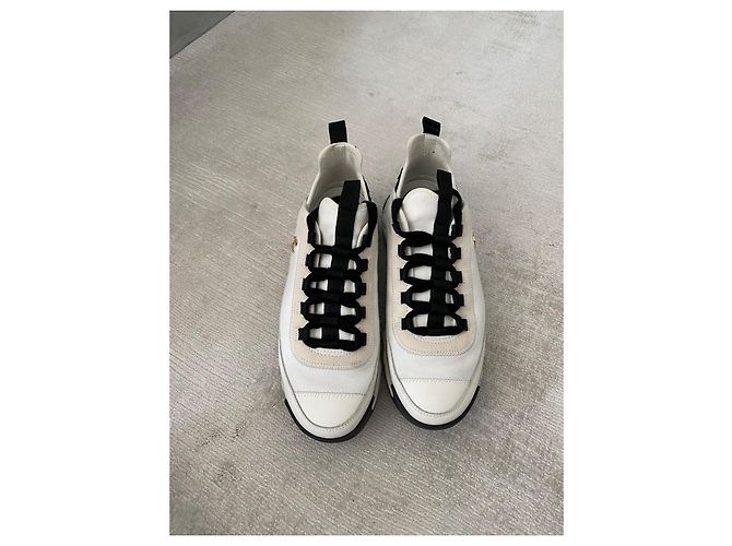 Baskets Chanel Blanc Noir - vue 2