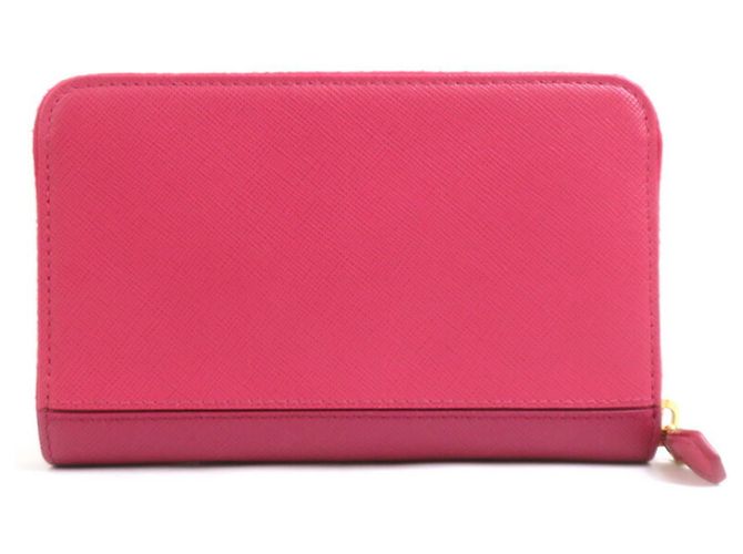 Cartera Compacta Prada en Cuero Rosa - vista 2