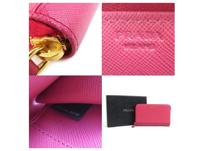 Cartera Compacta Prada en Cuero Rosa - vista 5