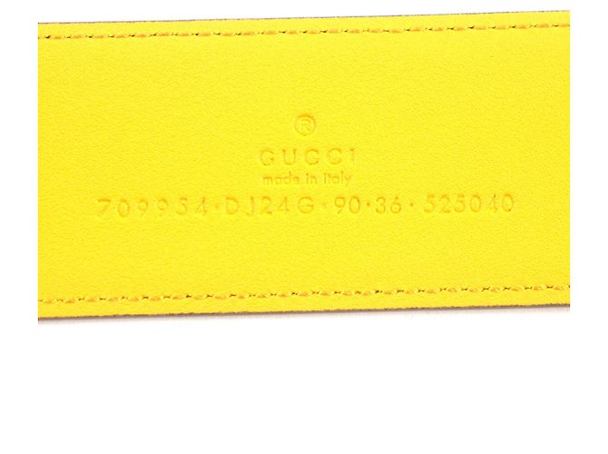 Leder-Gürtel mit G-Logo von Gucci Gelb - Ansicht 10