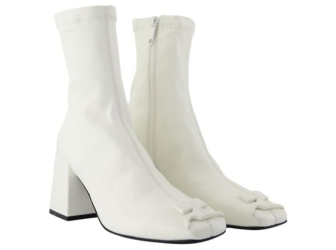 Botines Reeditados - Courreges - Cuero - Blanco - vista 2