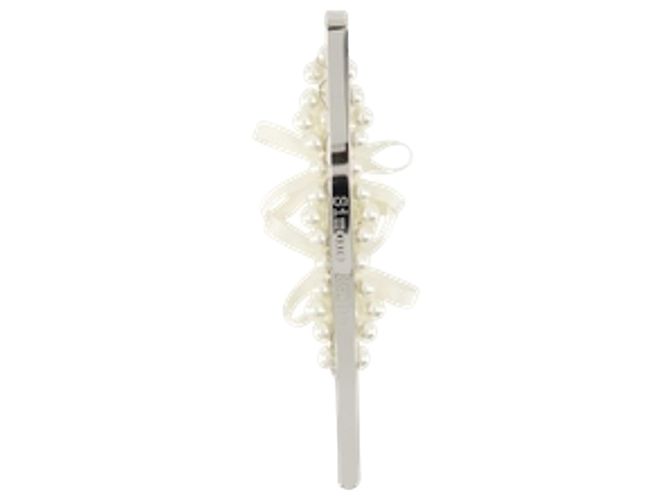 Mini fermaglio per capelli a fiocco - Simone Rocha - Perla - Bianco - vista 2