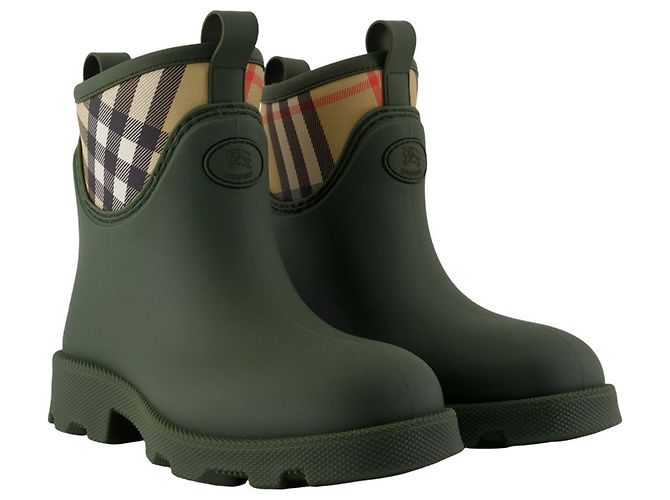 Botas de tornozelo baixas Marsh Stamp - Burberry - Sintético - Verde - vista 2