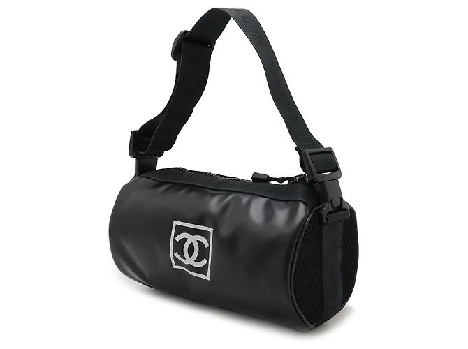 Borsa a Spalla in Nylon e Gomma Chanel Nero - vista 2