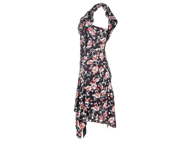 Vestido Mini de Un Hombro en Seda con Estampado Floral de Isabel Marant - vista 2