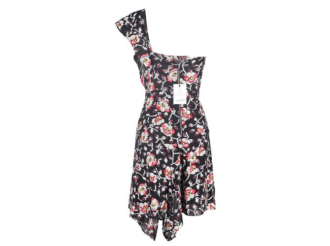 Vestido Mini de Un Hombro en Seda con Estampado Floral de Isabel Marant - vista 3