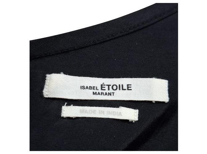 Top assimétrico com babados em viscose preta de Isabel Marant Étoile Preto - vista 3