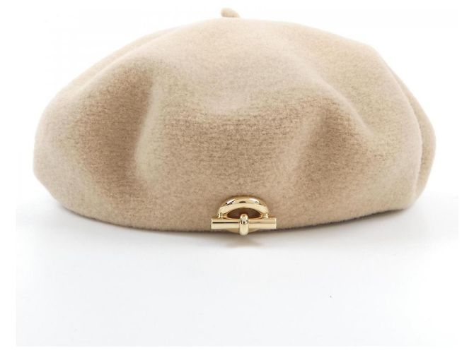 Cappello da Marinaio in Lana Hermès Marrone Beige - vista 2
