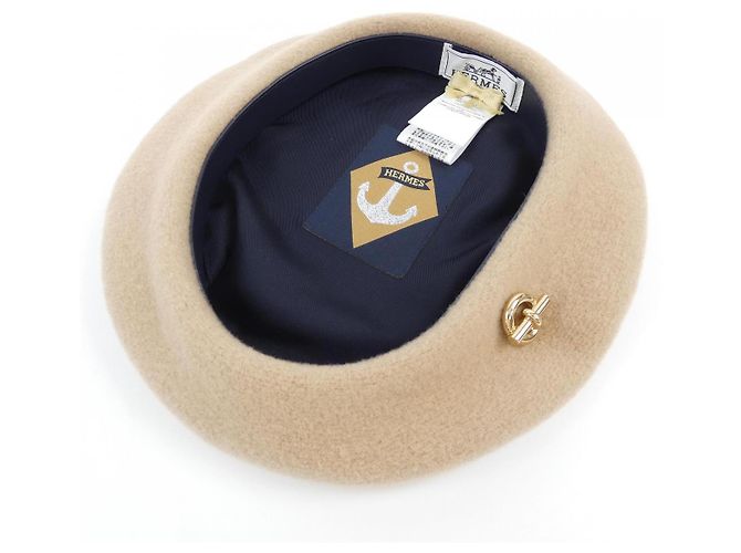Cappello da Marinaio in Lana Hermès Marrone Beige - vista 5