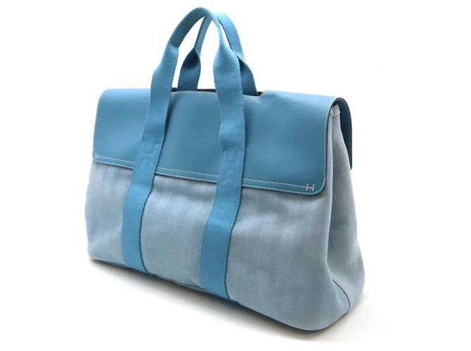 Hermès Valparaiso MM Tote Bag Blau Jeans - Ansicht 2