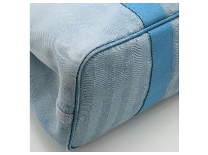 Hermès Valparaiso MM Tote Bag Blau Jeans - Ansicht 3
