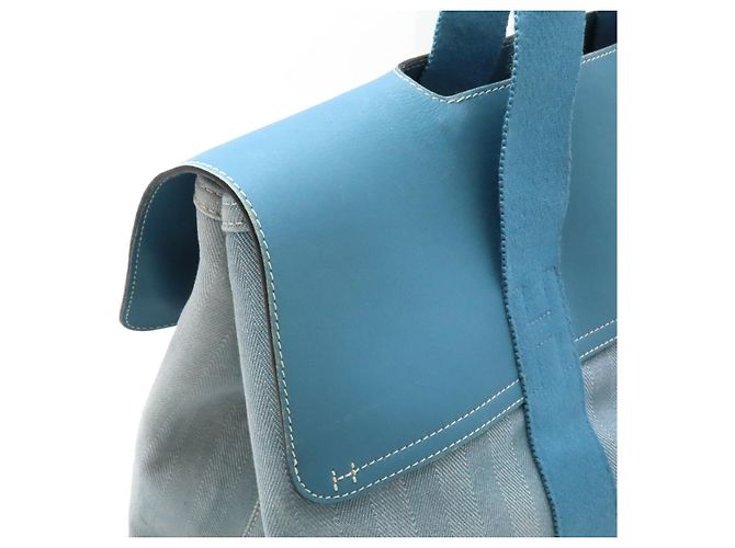 Hermès Valparaiso MM Tote Bag Blau Jeans - Ansicht 4