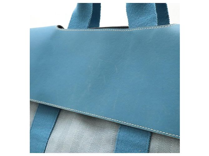 Hermès Valparaiso MM Tote Bag Blau Jeans - Ansicht 8